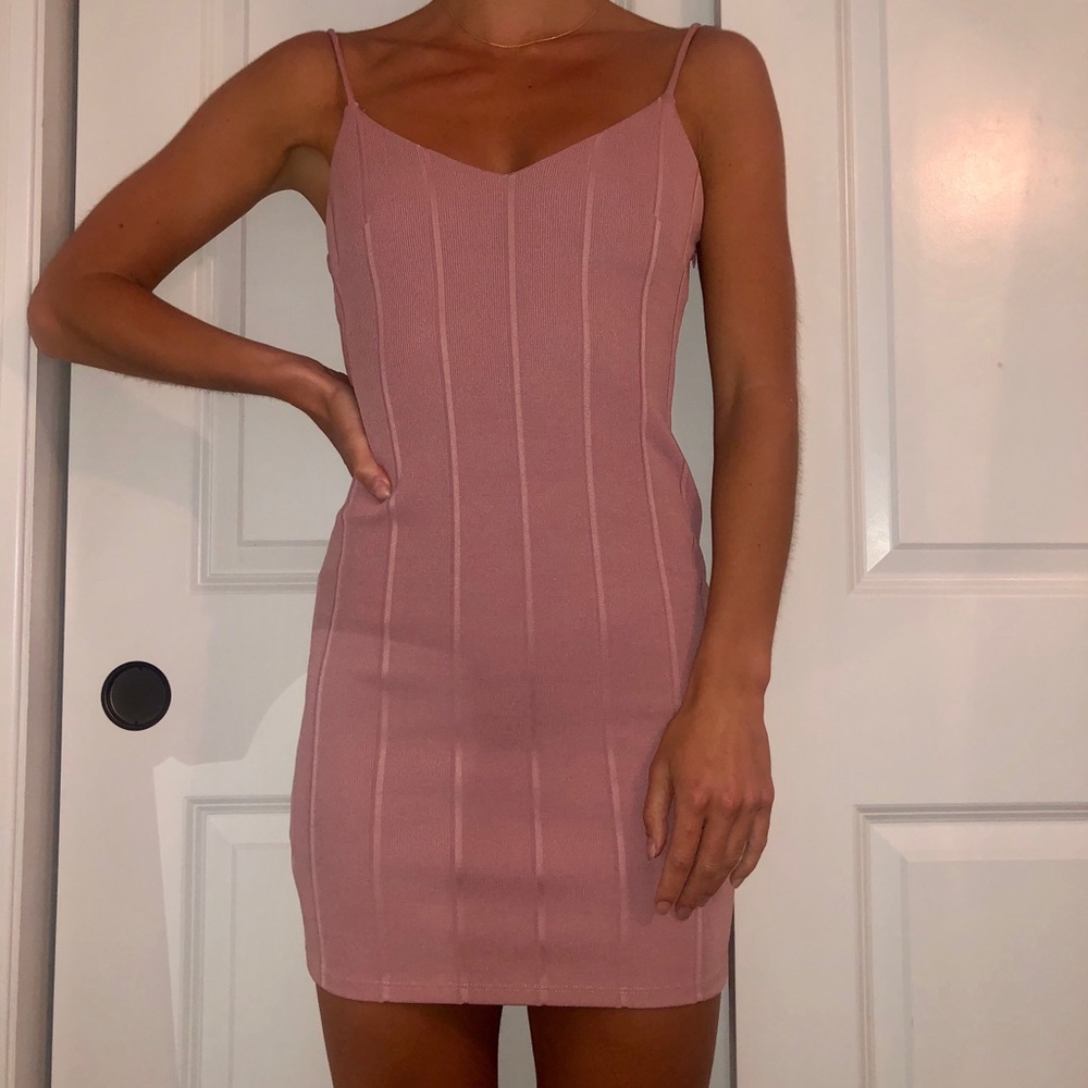 TOPSHOP Blush Pink Body-Con Mini Dress